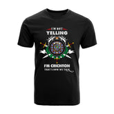 Crichton Tartan Crest T-shirt - I'm not yelling style